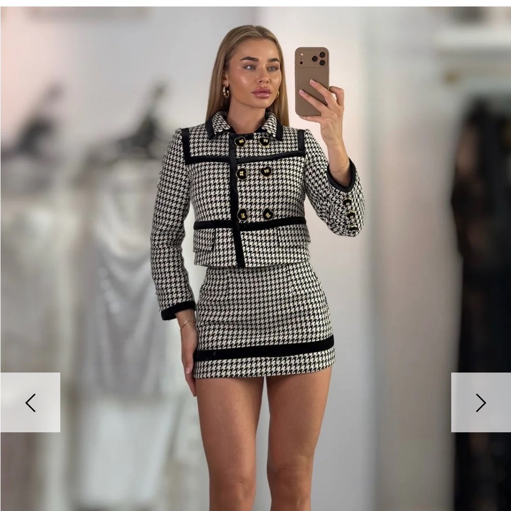 JESSICA BARA ASMERA BLAZER TOP AND MINI SKIRT TWO PIECE SET